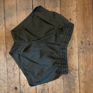 Shorty Short Olive Green Elastic/Drawstring Waist Shorts Sz M